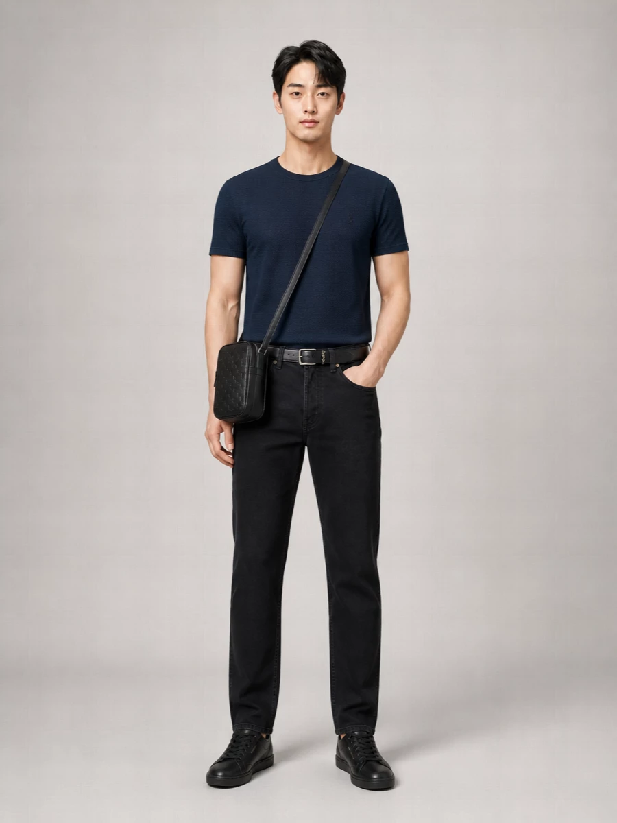 Saint Laurent Oversized Piqué T-Shirt