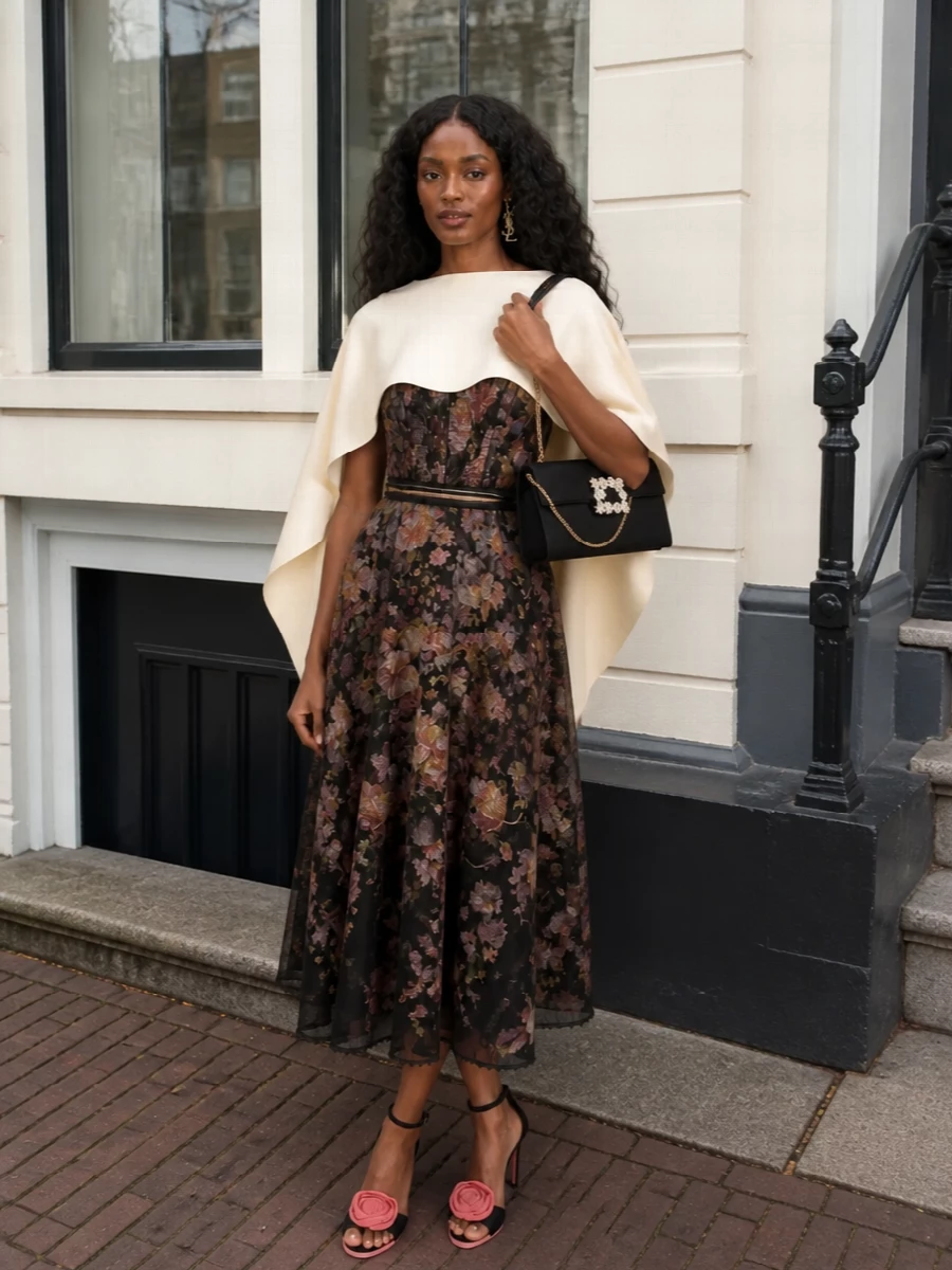 Zimmermann floral dress roger vivier heels