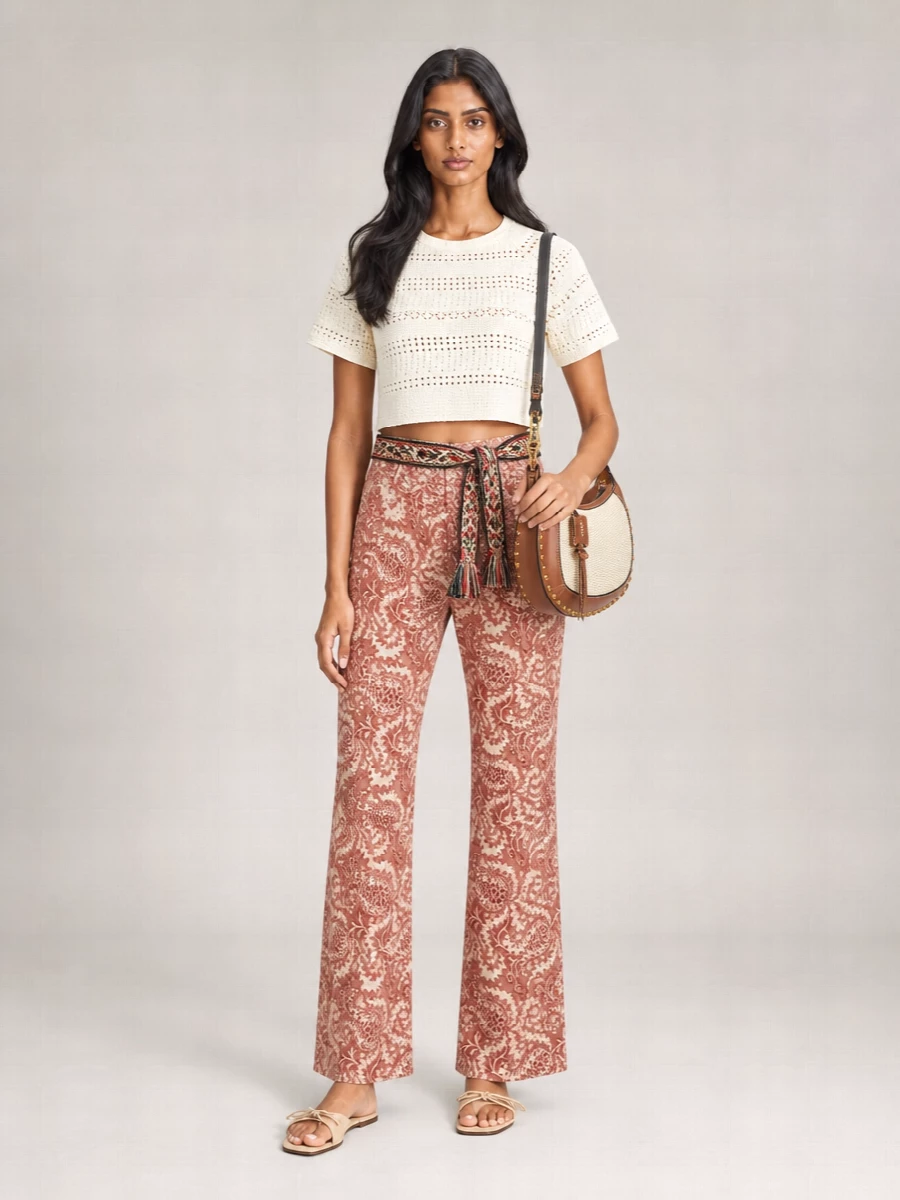 Weekend Max Mara High-Rise Floral-Print Straight-Leg Trousers