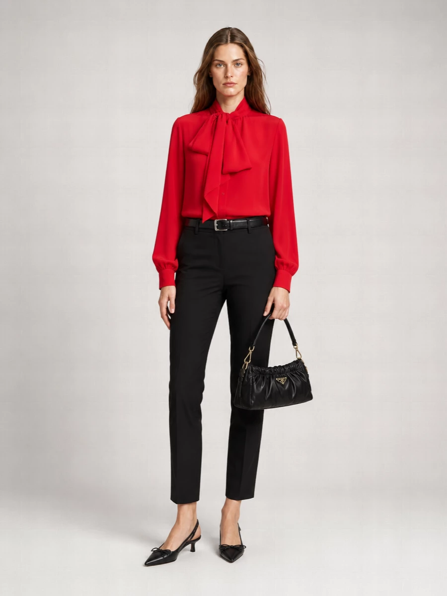 Prada Silk Blouse With Scarf