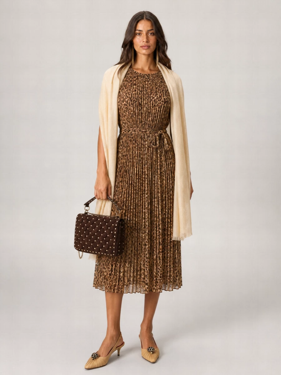 Valentino Garavani Silk Printed Midi Dress
