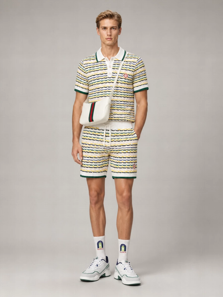 Casablanca Cotton Knit Bermuda Shorts