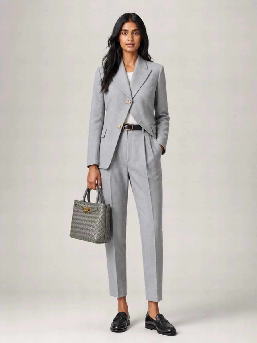 Bottega Veneta Wool High-Rise Pleated Tapered Trousers