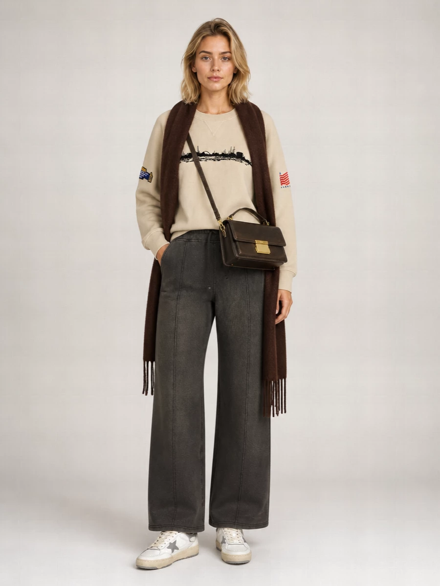 Golden Goose Cotton Printed Crew Neck Sweatshirt