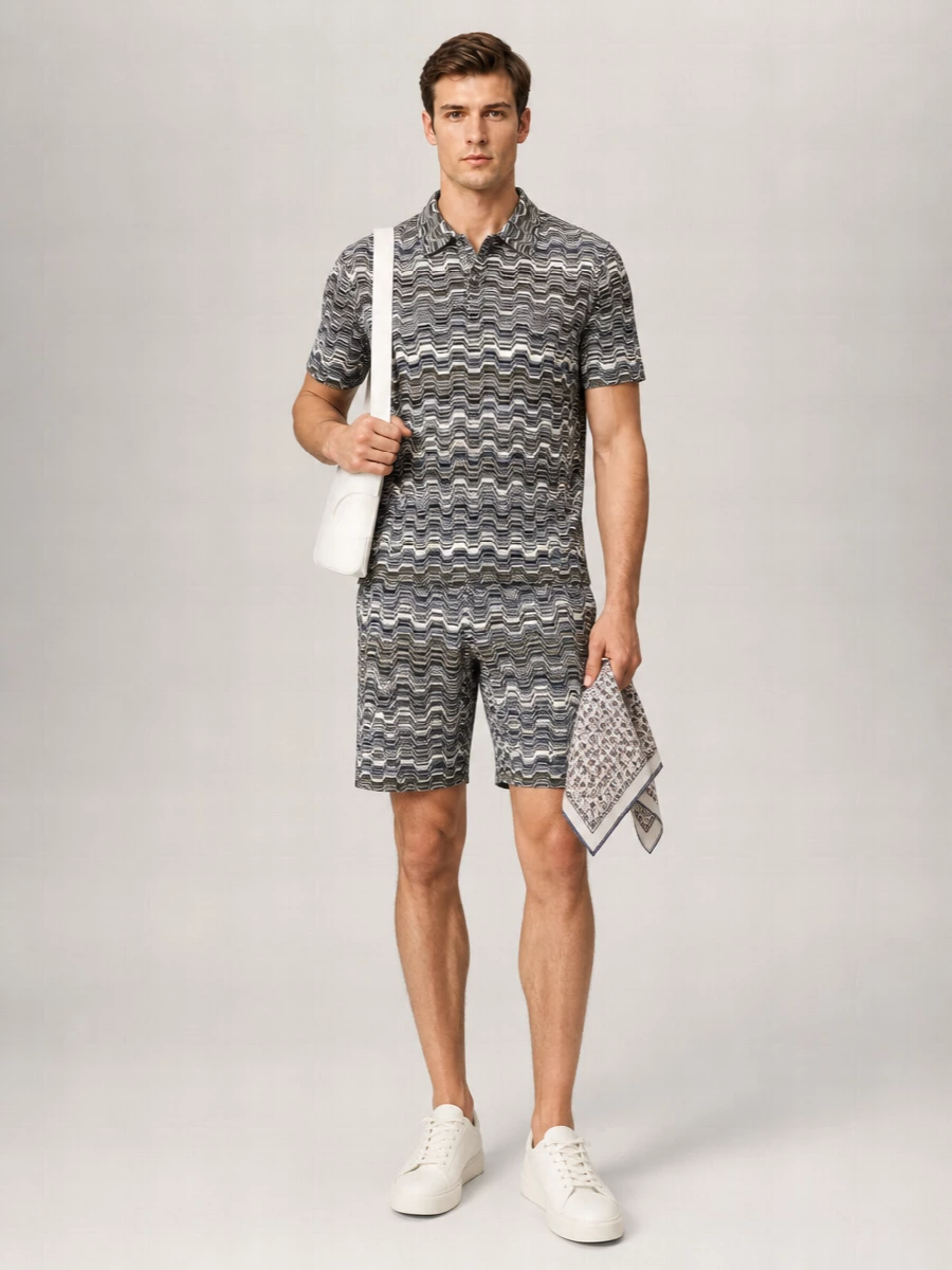 Missoni Cotton Jacquard Zigzag Bermuda Shorts