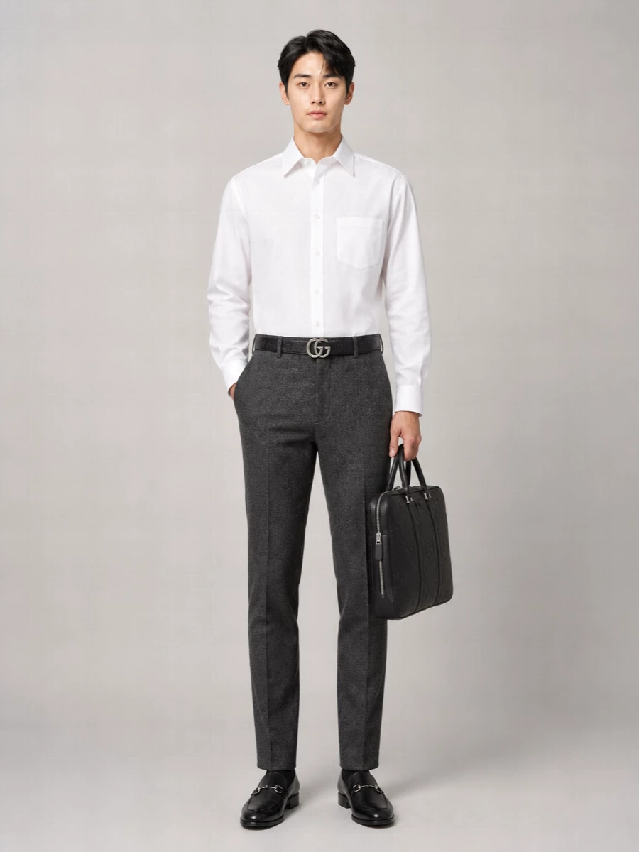 Gucci Mélange Wool Tailored Trousers
