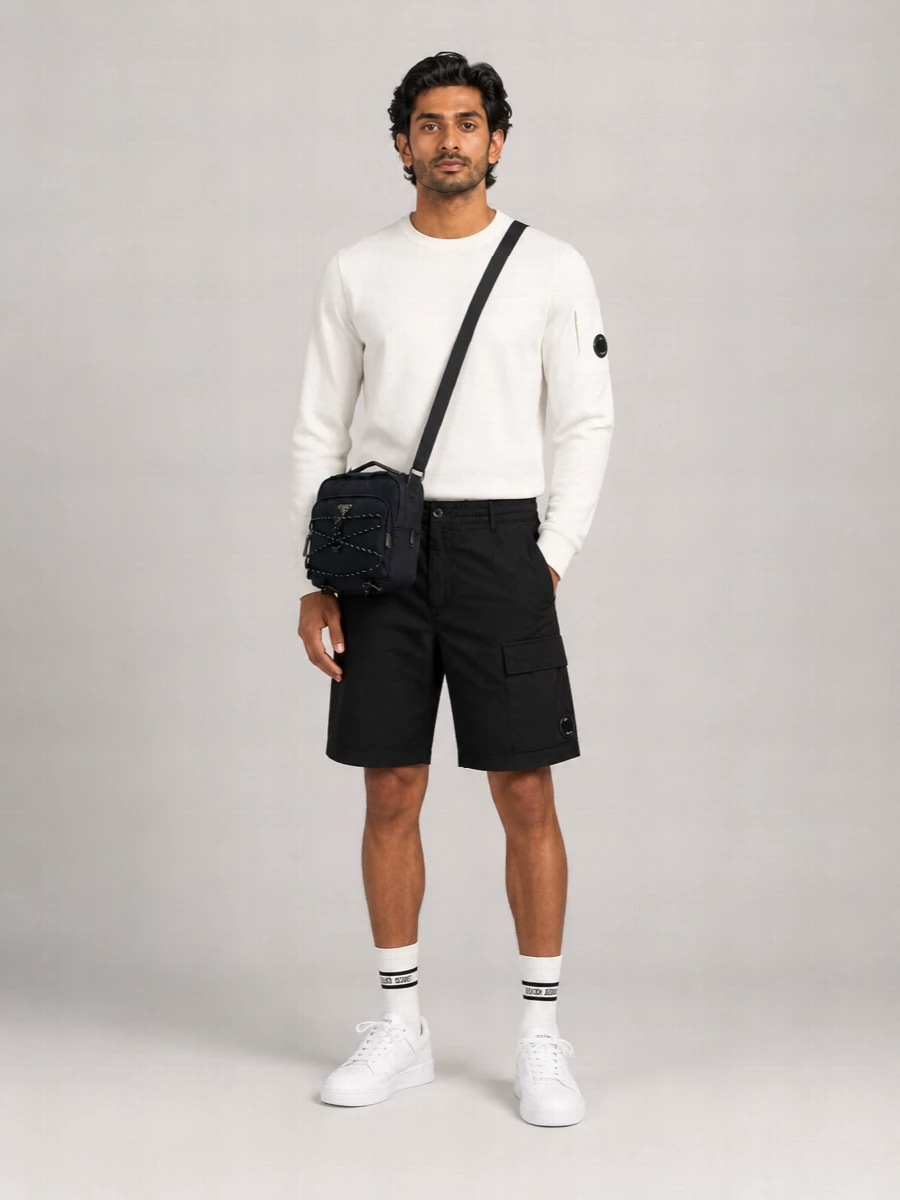 C.p. Company Cotton Ribbed Crewneck Sweater