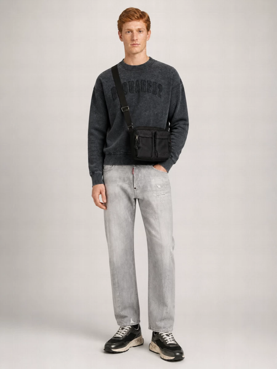Dsquared2 Loose Twist Straight-Leg Jeans