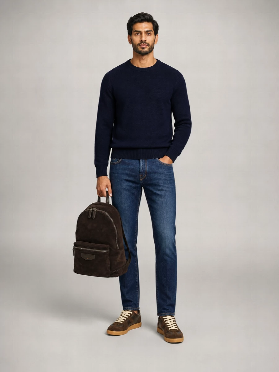 Santoni Leather Backpack