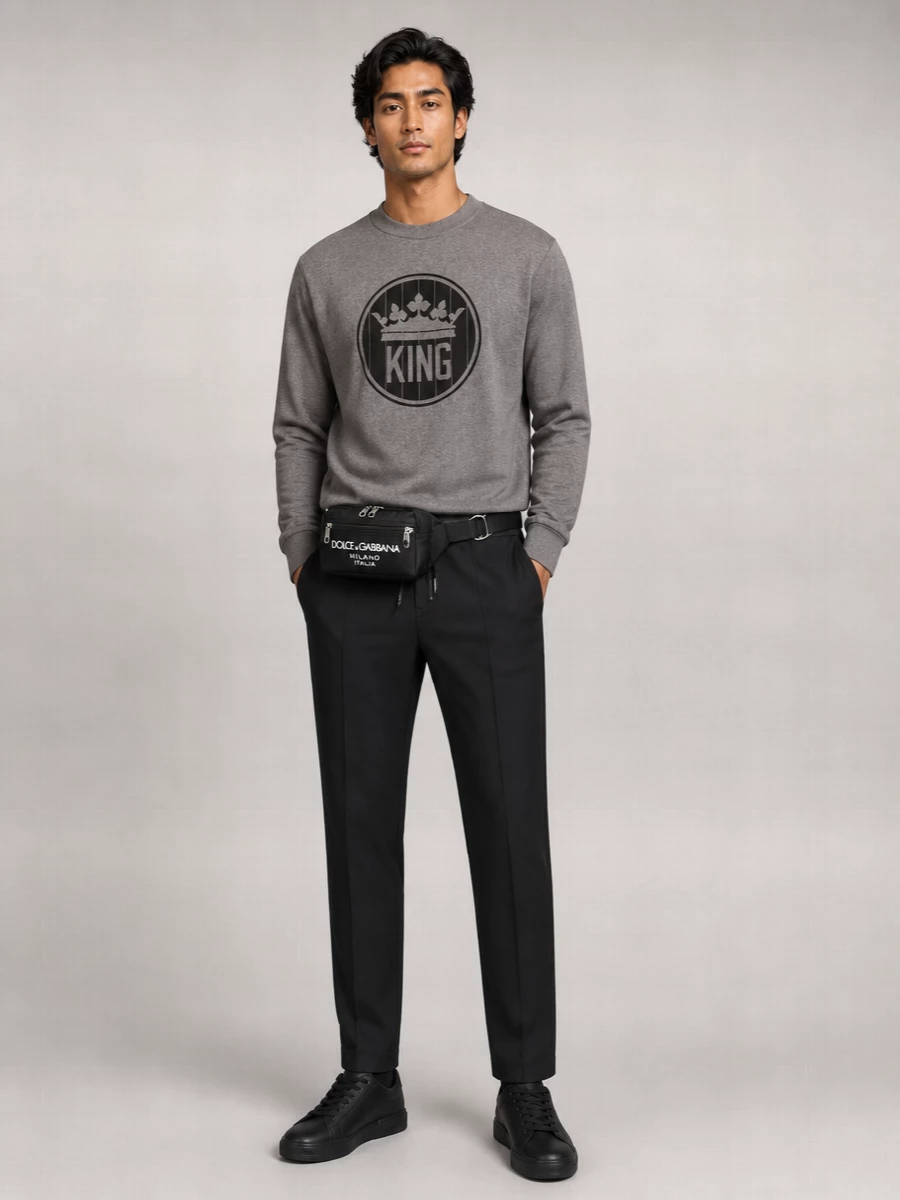 Dolce&Gabbana Cotton Straight Leg Track Pants