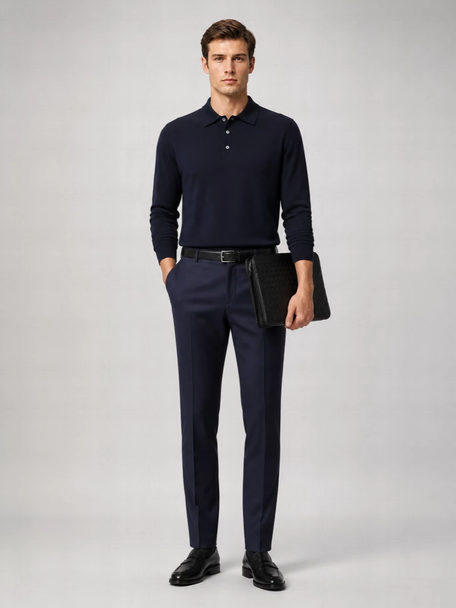 Lardini Virgin Wool Regular-Fit Tailored Trousers