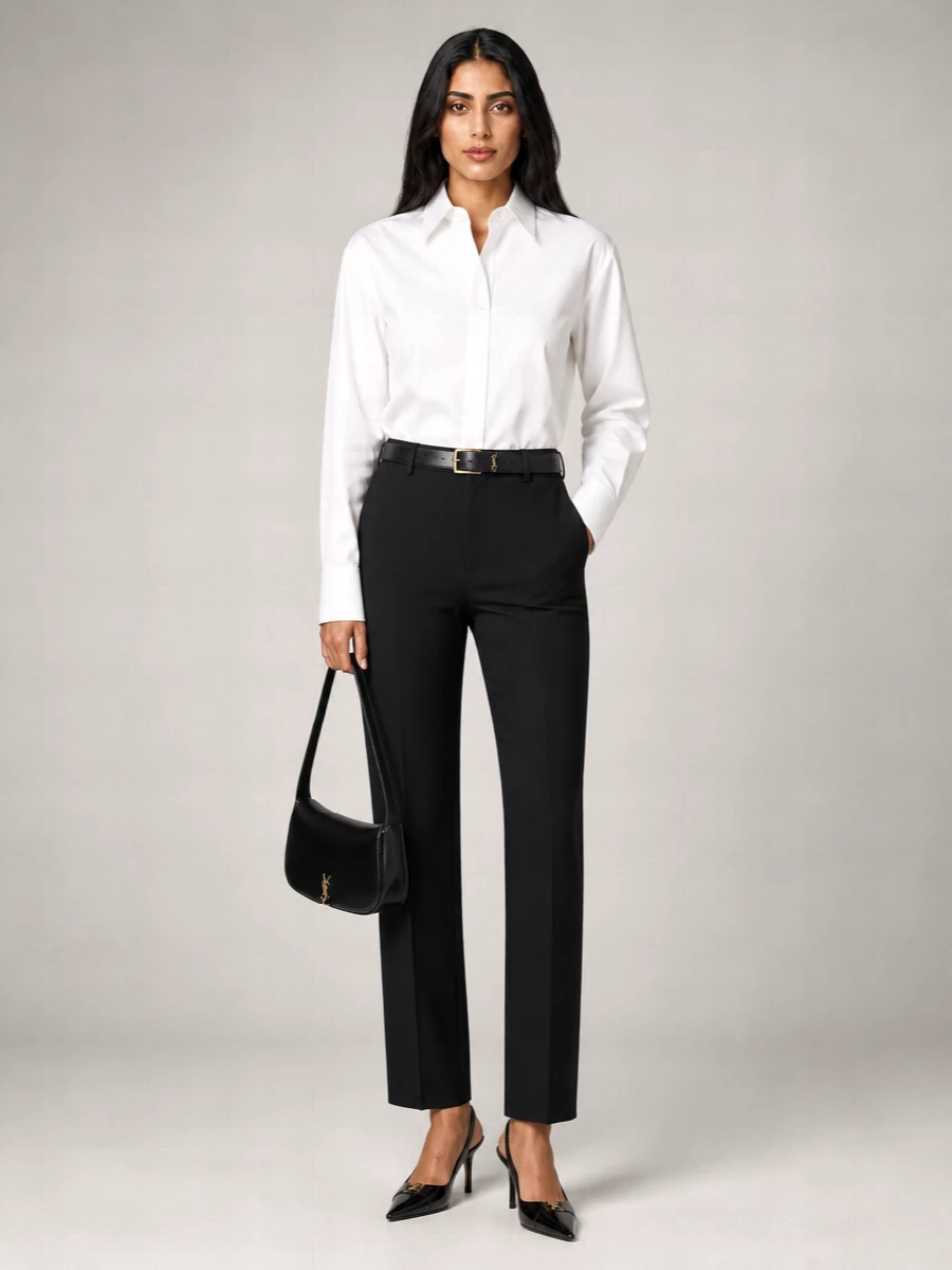 Saint Laurent Wool Tailored Trousers