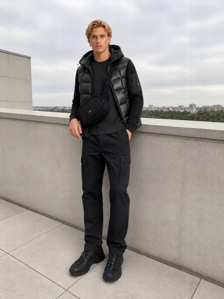 Cp company cargo outfit moncler trail sneakers