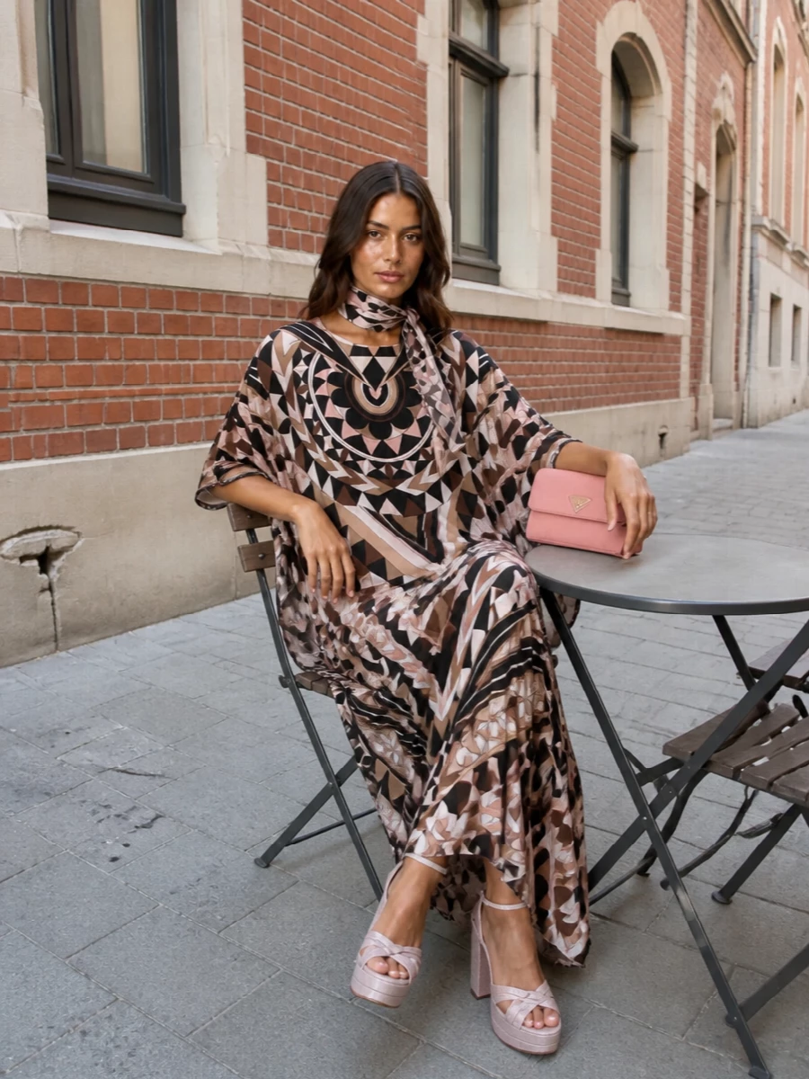 Pucci maxi dress aquazzura blush sandals