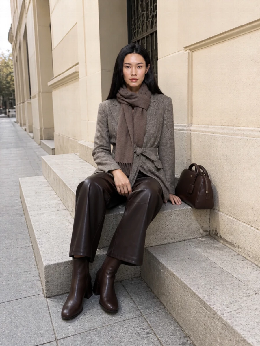 Max mara trousers blazer prada brown bag