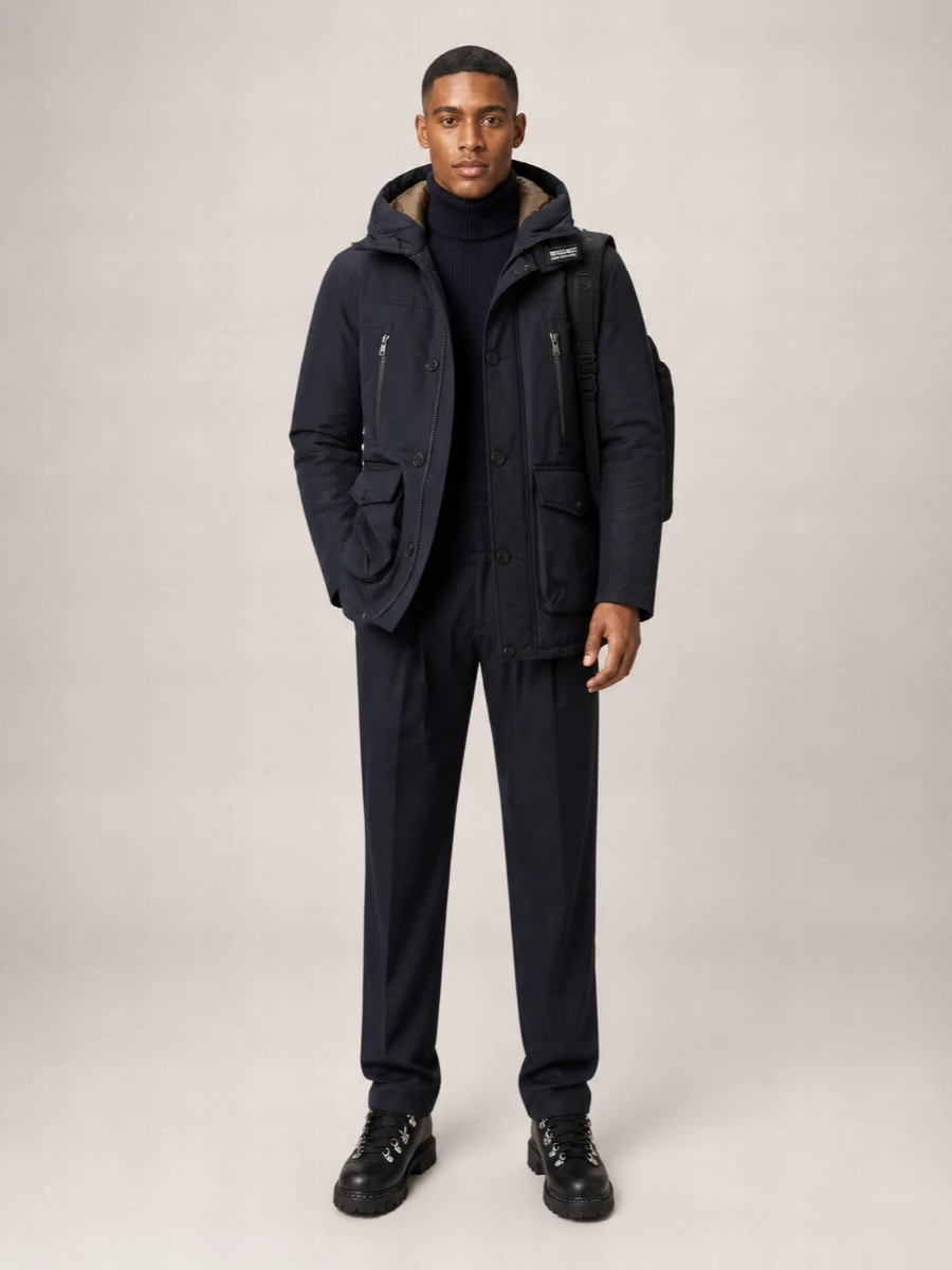 Woolrich Down Quilted Hooded Parka Jacket