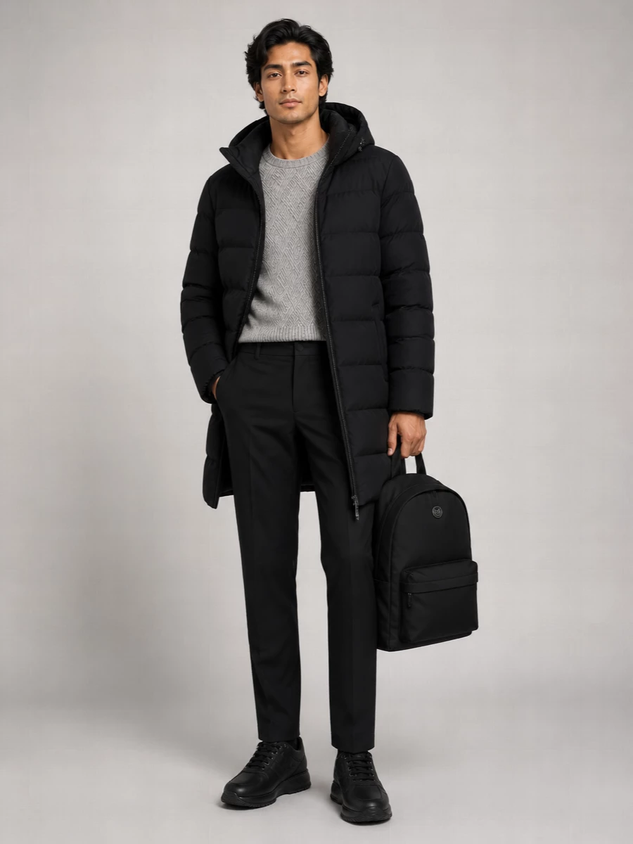 Herno Long Down Padded Hooded Coat