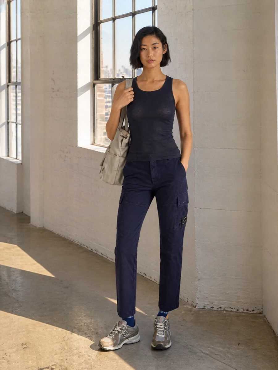 Cp company cargo pants new balance runners outfit