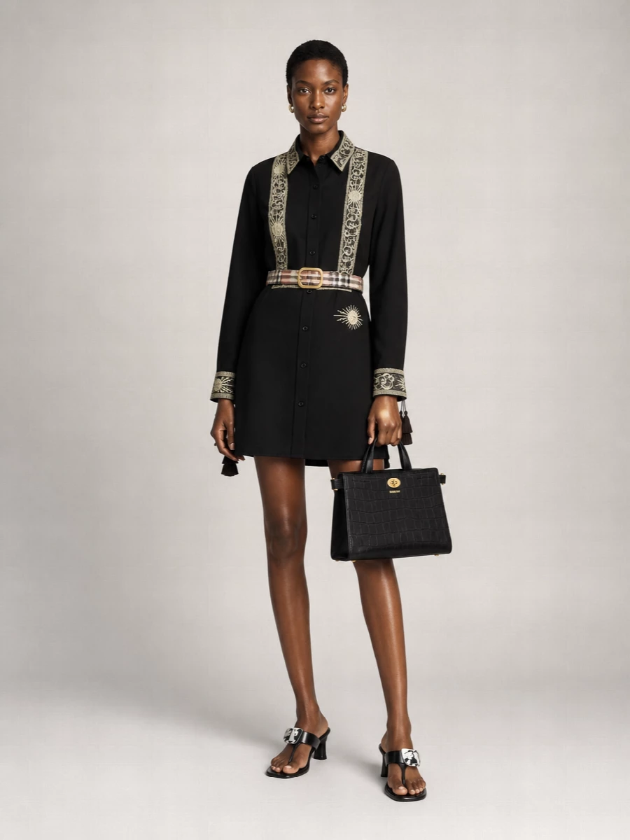 Burberry Silk Shirt Mini Dress