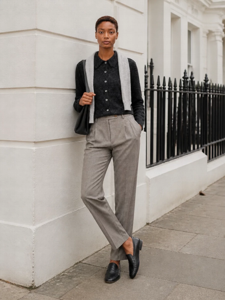 The row trousers our legacy cardigan outfit