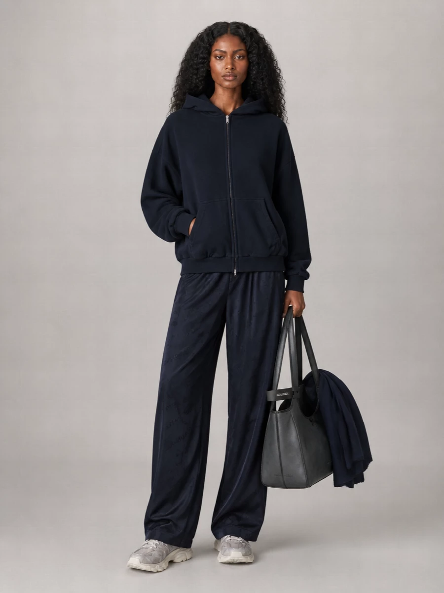 Balenciaga Silk Oversized Wide-Leg Trousers