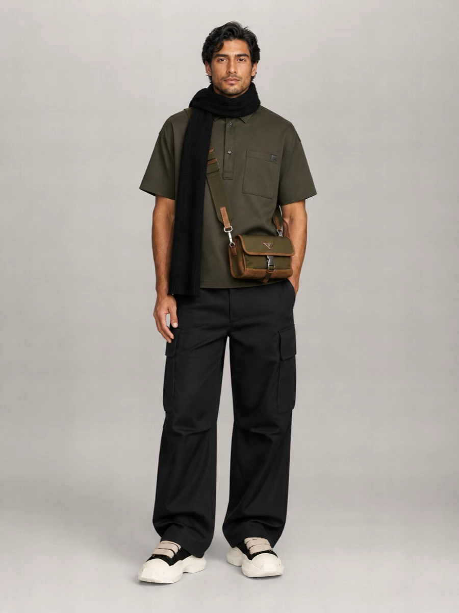 Darkpark Wool Short Sleeve Polo Shirt