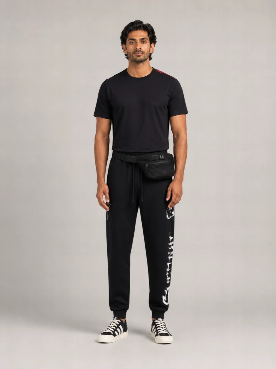 Y-3 Cotton Oversized Gradient Striped Short-Sleeve T-Shirt