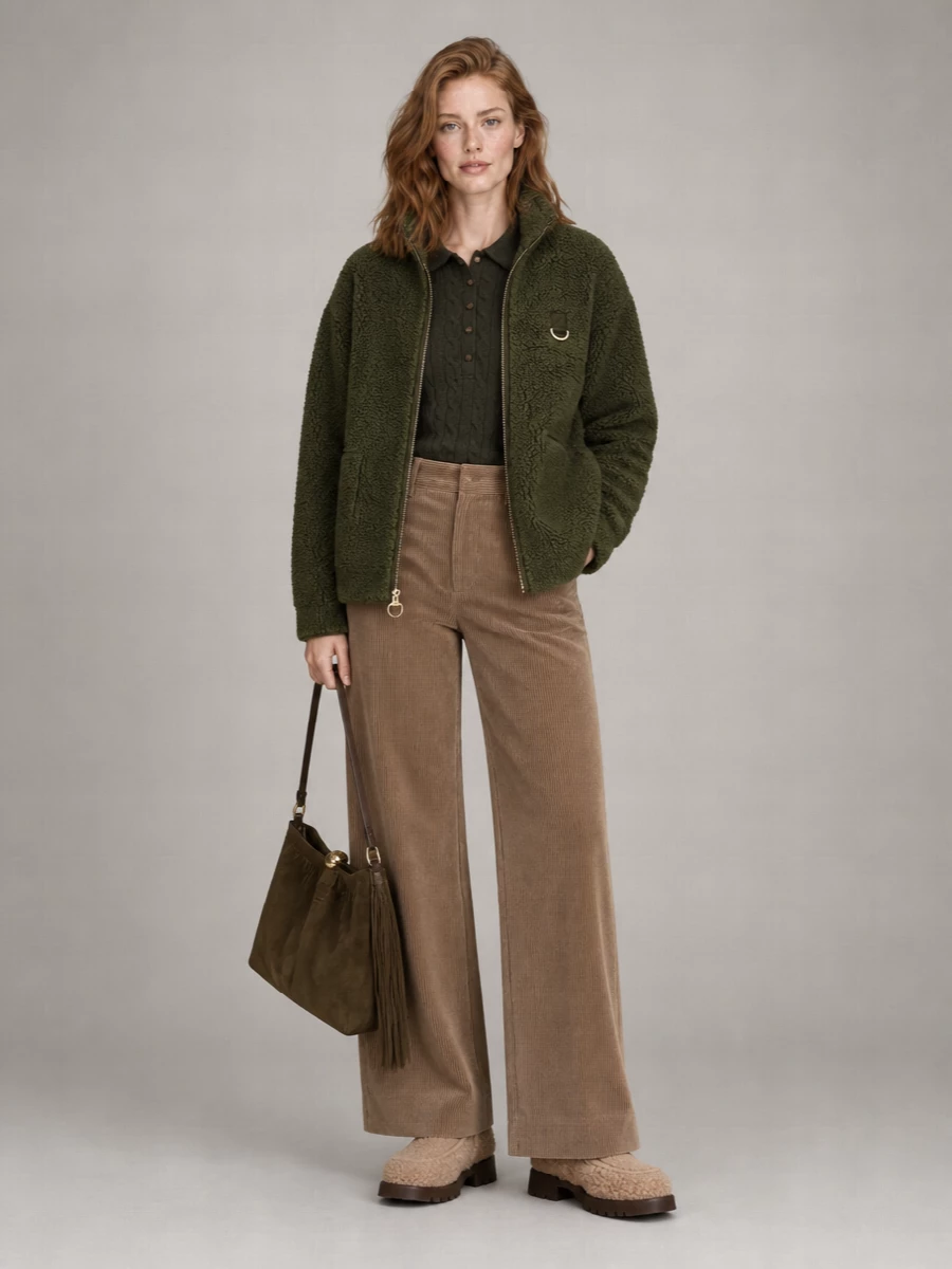Barbour Fleece Cropped Jacket