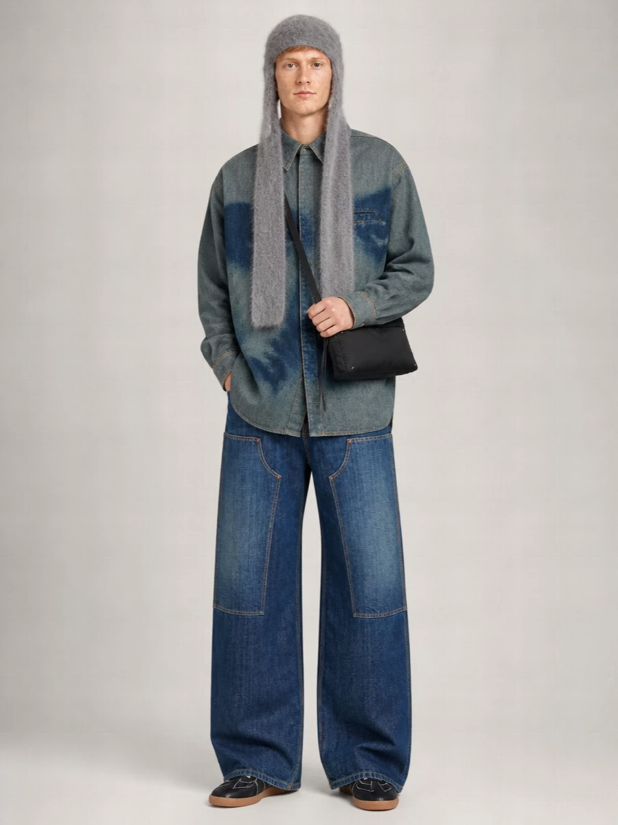 Jean Paul Gaultier Printed Denim Shirt