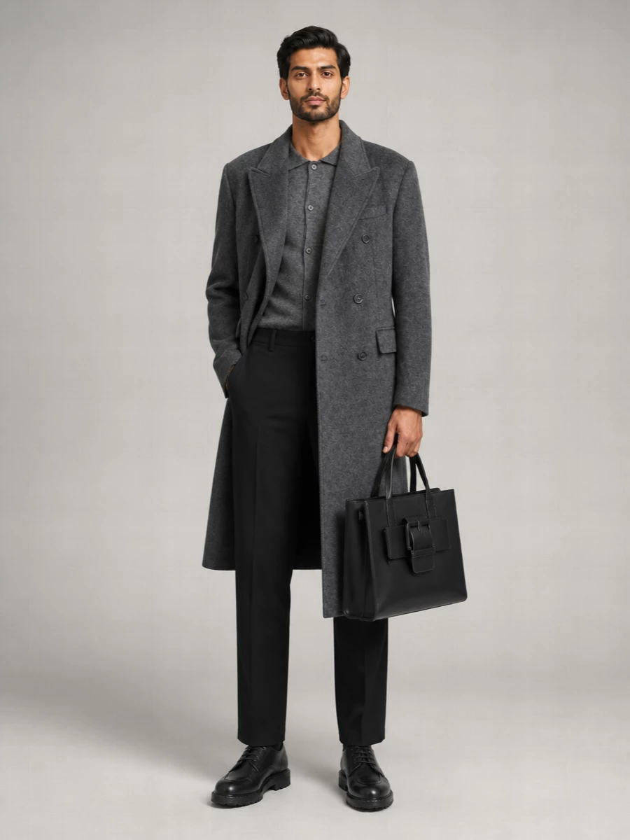 Dunst cashmere double-breasted coat