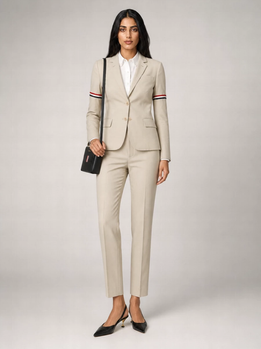 Thom Browne Single-Breasted Cotton Blazer