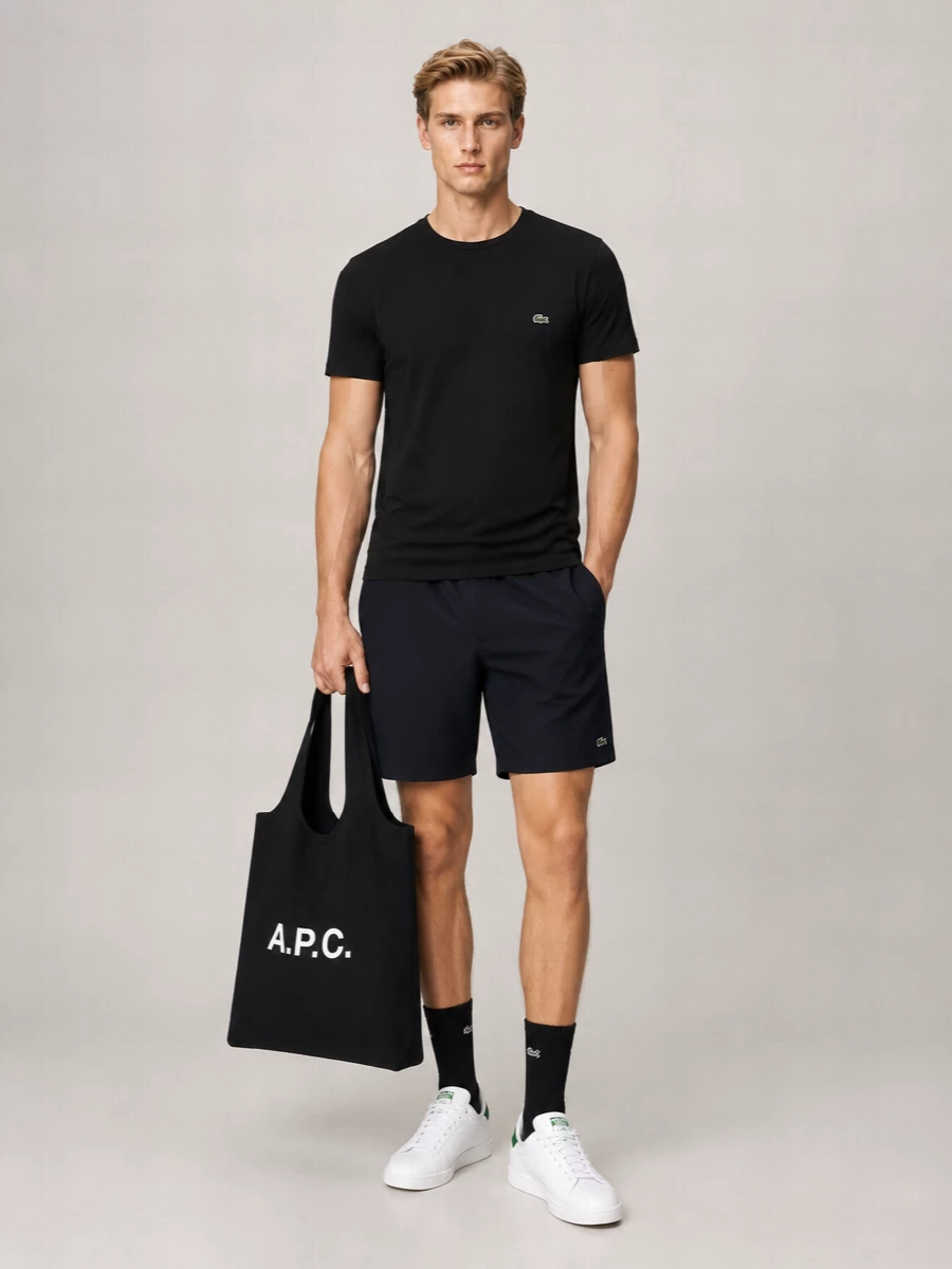 Lacoste Cotton Logo-Patch Short-Sleeve T-Shirt