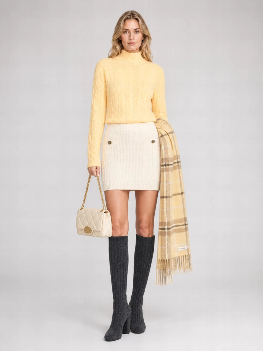 Burberry Embroidered Cashmere Scarf