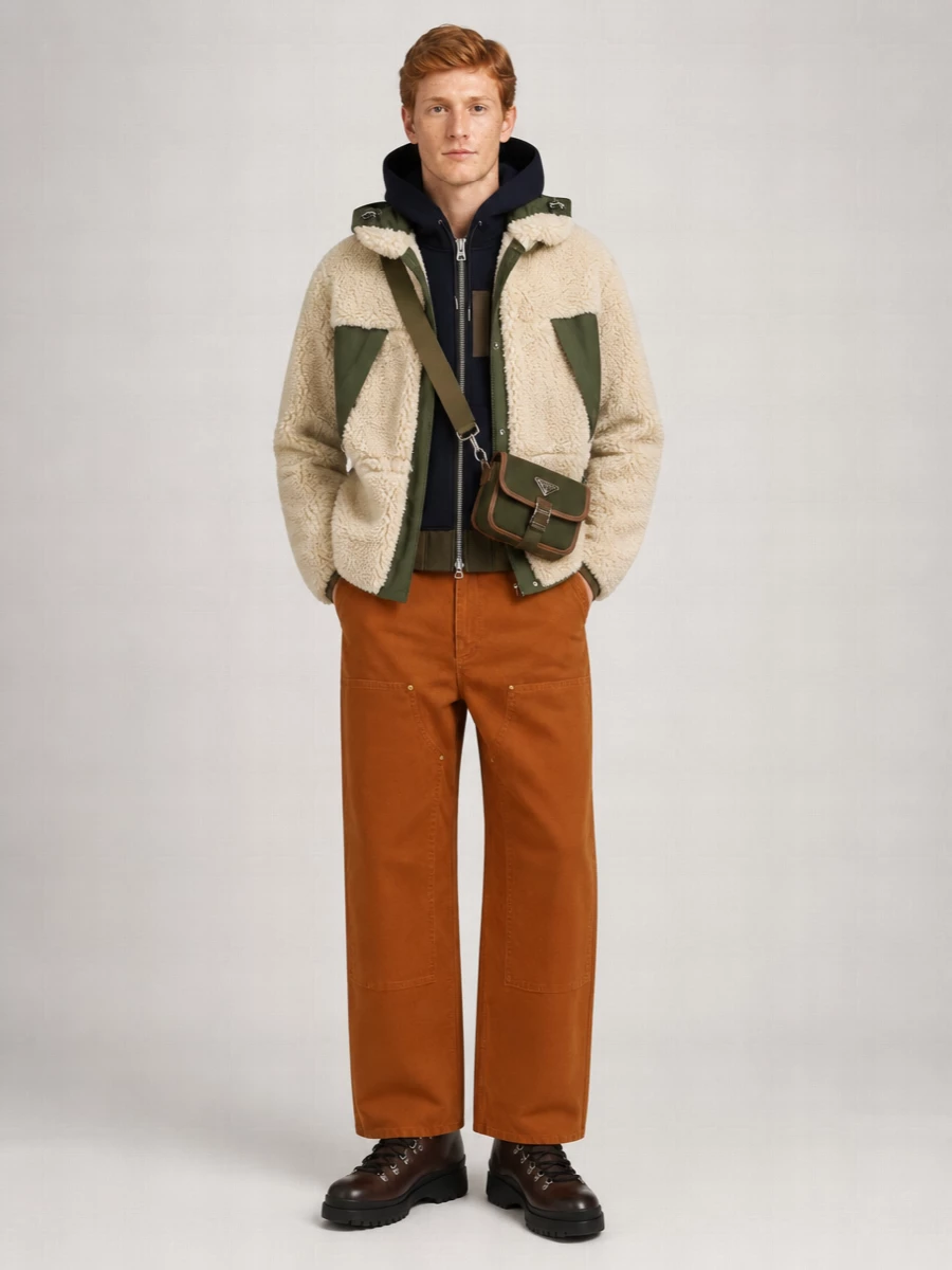 Sacai Shearling Puffer Jacket