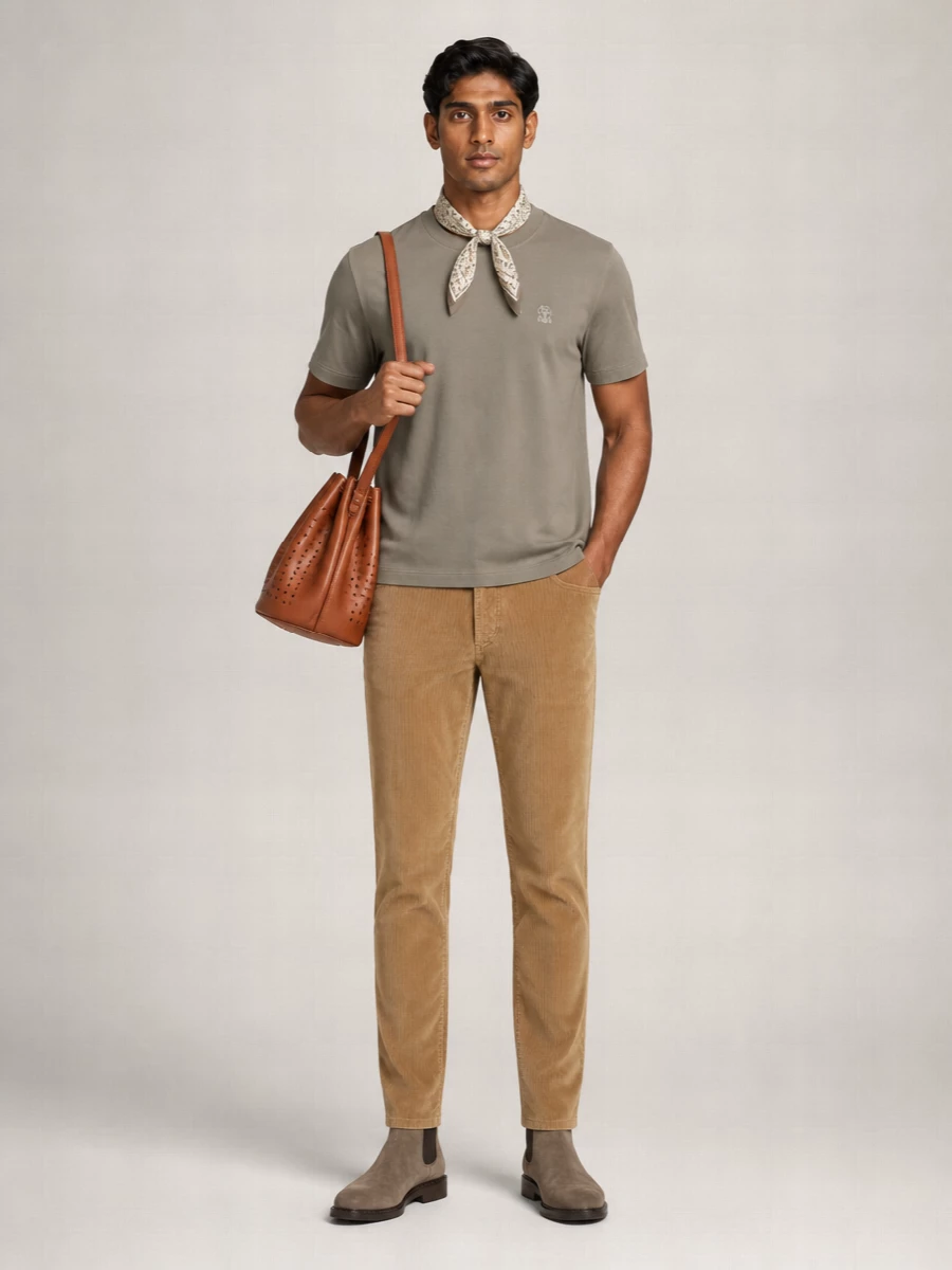 Brunello Cucinelli Cotton Logo-Print T-Shirt