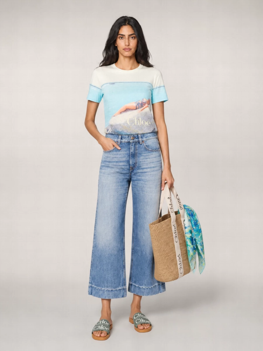 Chloé Cotton Slides Sandals