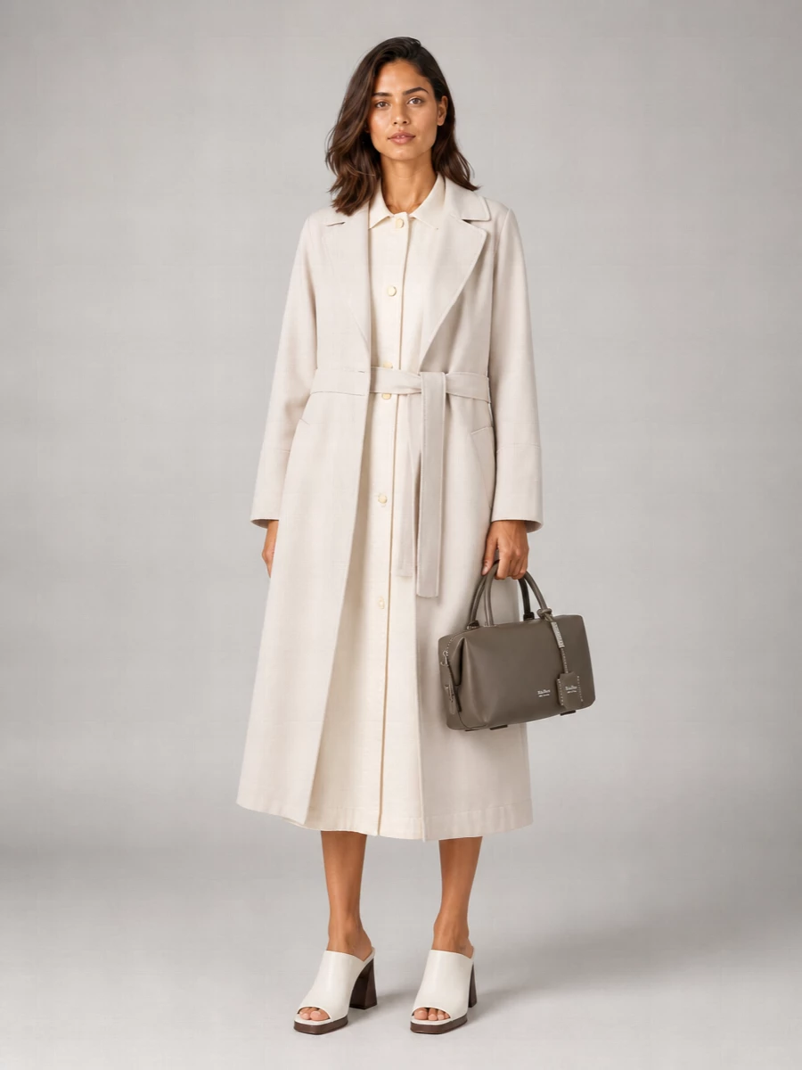 S Max Mara Wool Single Breasted Coat