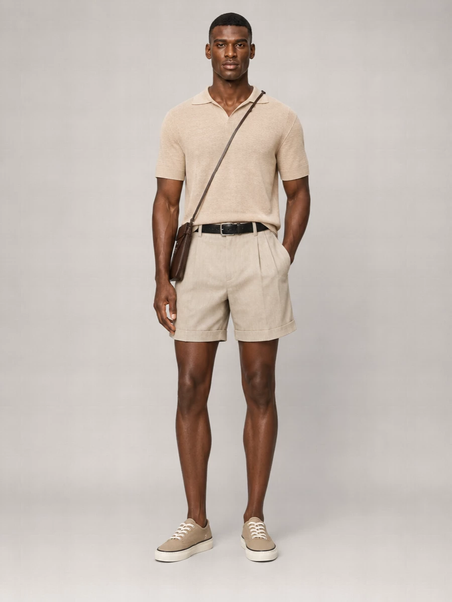 Jacquemus Linen-Blend Relaxed-Fit Pleated Shorts