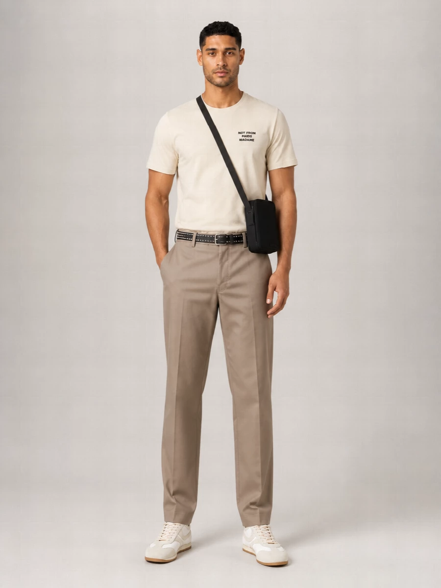 Drôle De Monsieur Cropped Twill Straight-Leg Trousers