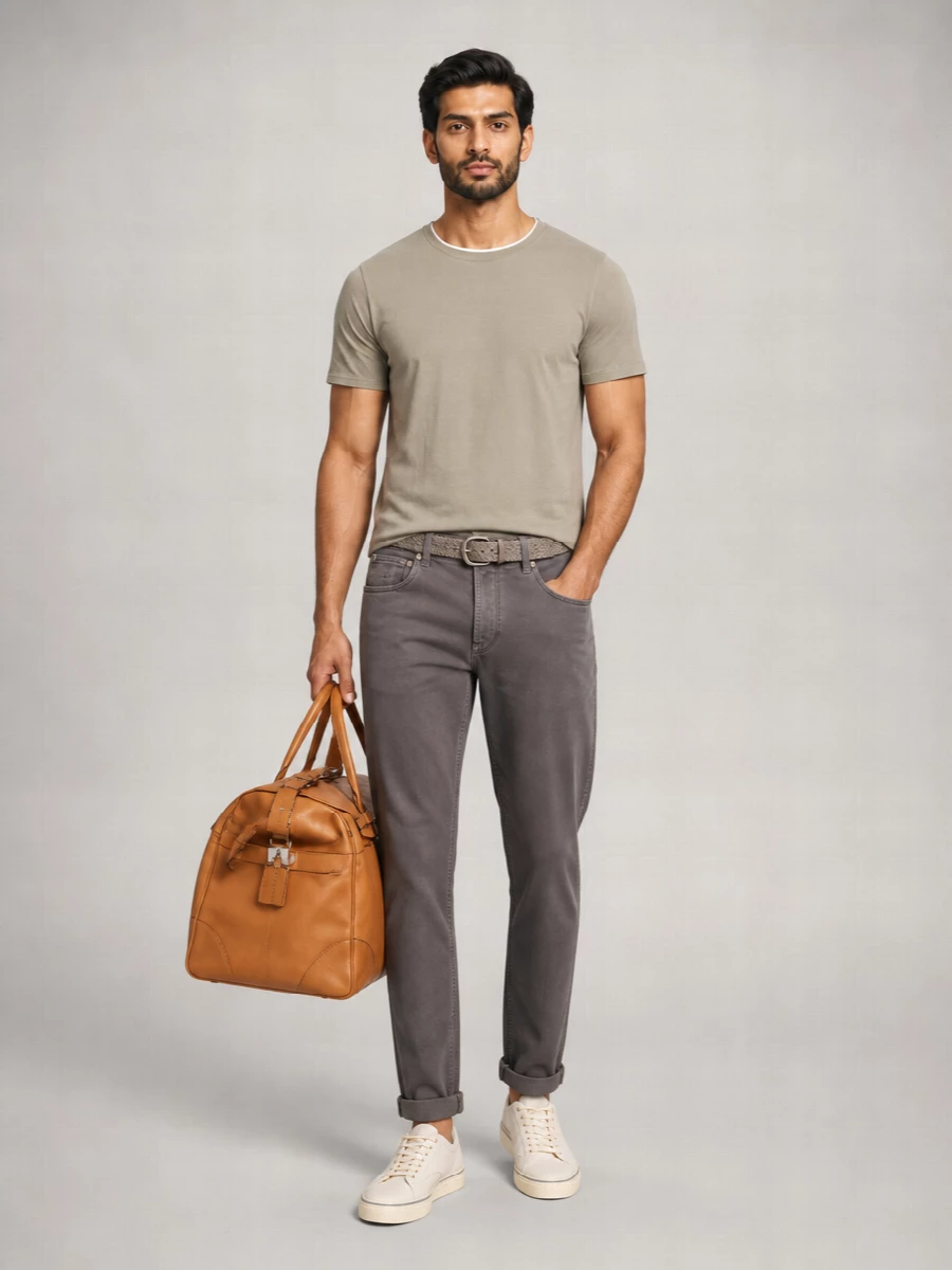 Brunello Cucinelli Denim Straight-Leg Trousers