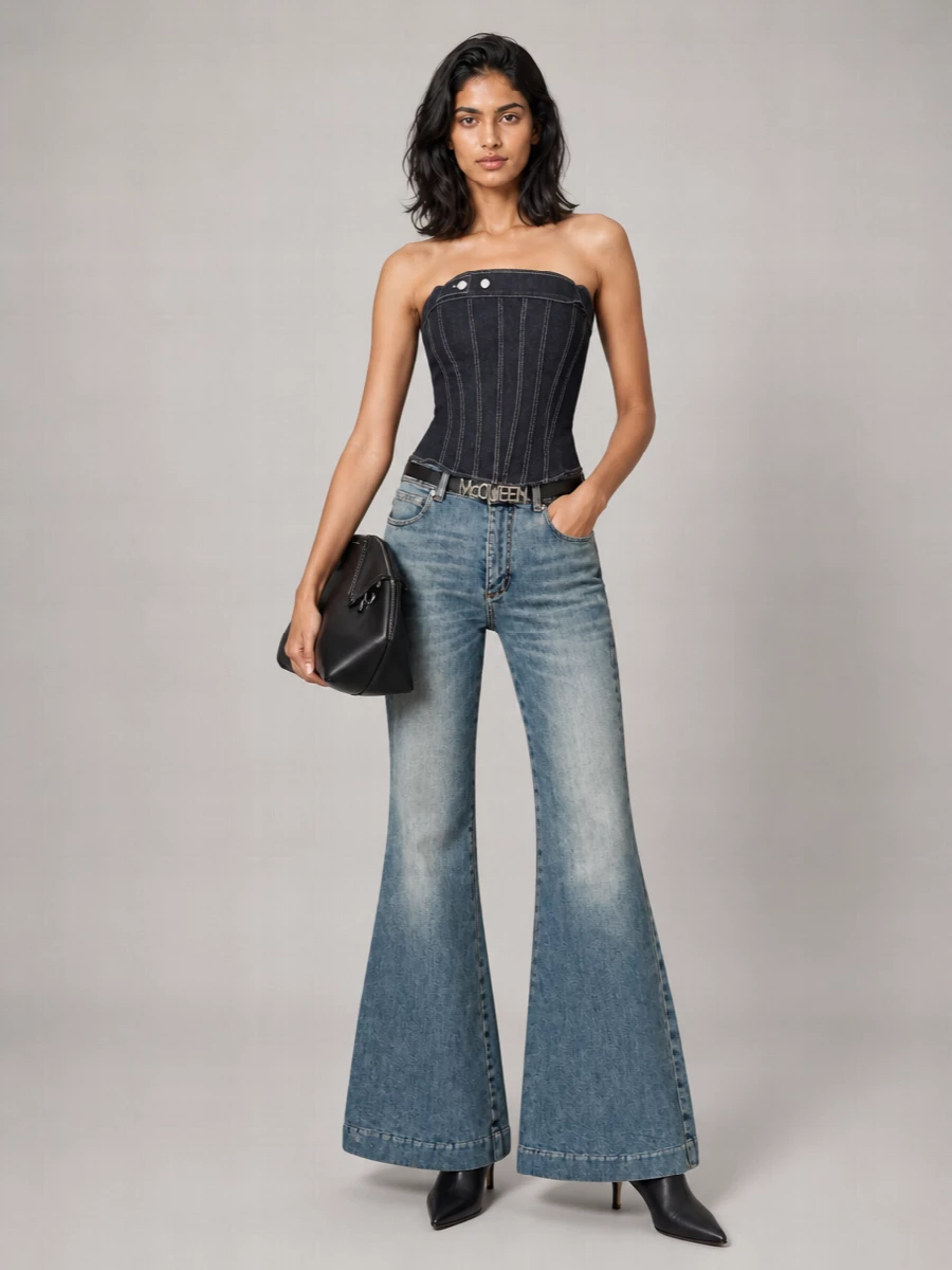 Alexander Mcqueen Flared Denim Jeans