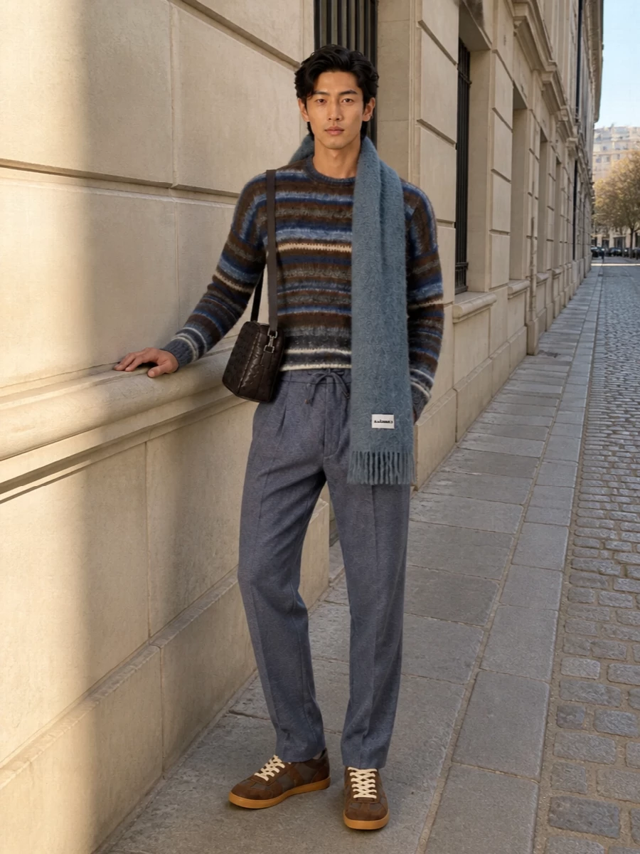 Isabel marant sweater brunello trousers outfit