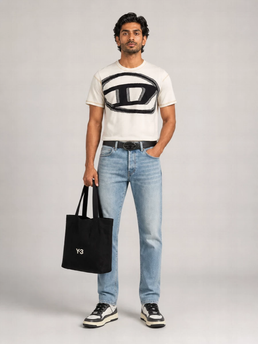 Diesel Cotton Logo Print T-Shirt