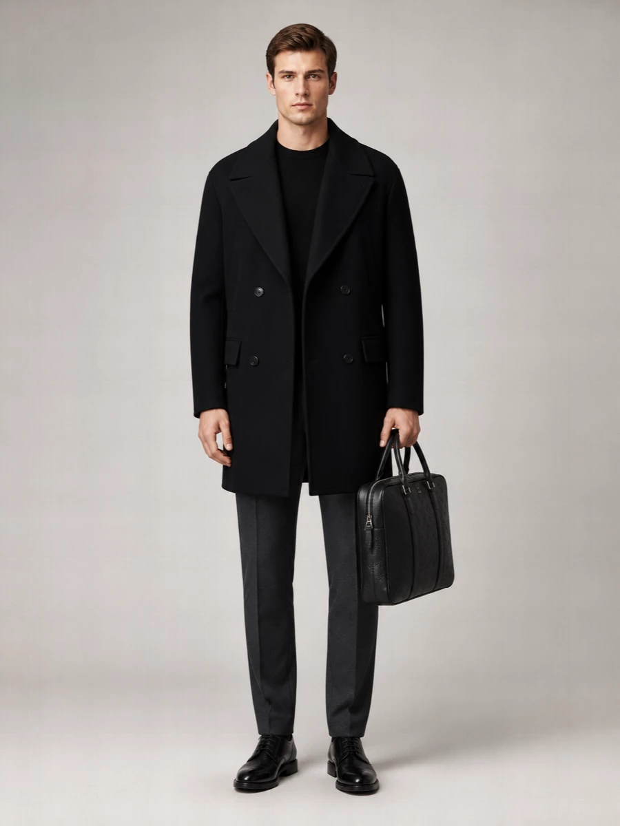 Giorgio Armani Wool Cashmere Double-Breasted Coat