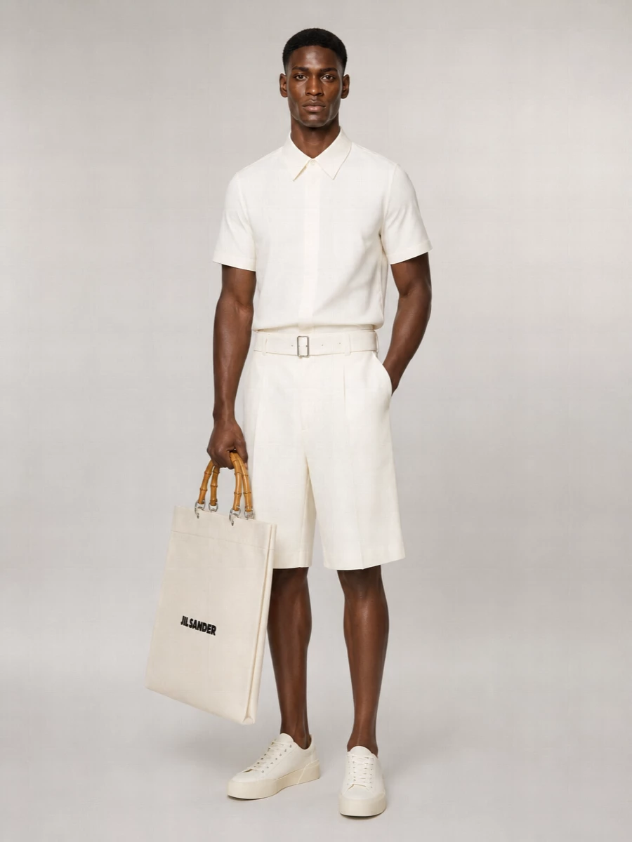Jil Sander Linen Bermuda Shorts