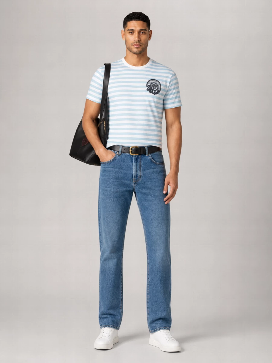 Versace Denim Regular-Fit Straight-Leg Jeans