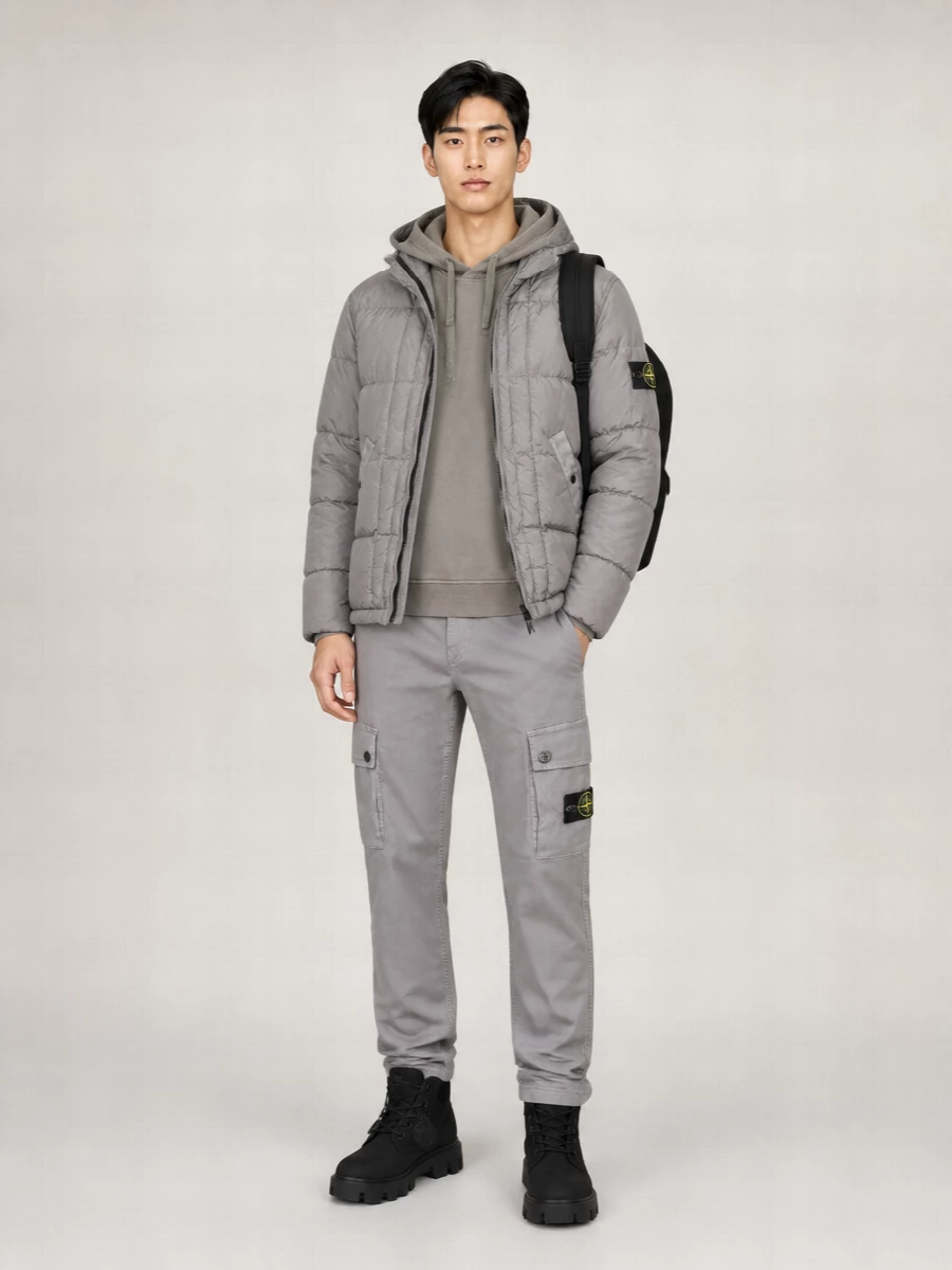 Stone Island Down Hooded Puffer Jacket
