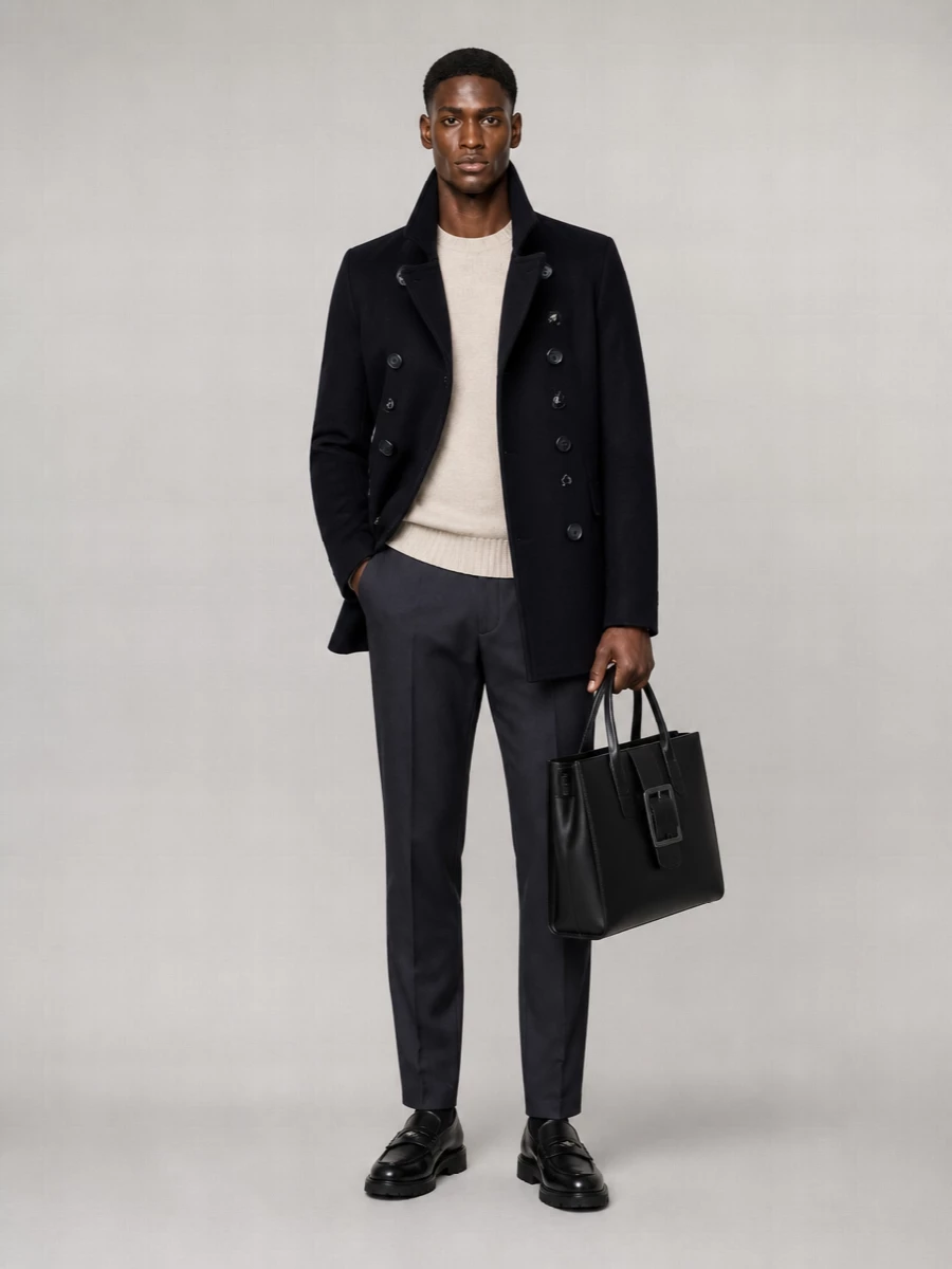 Herno Double Breasted Peacoat