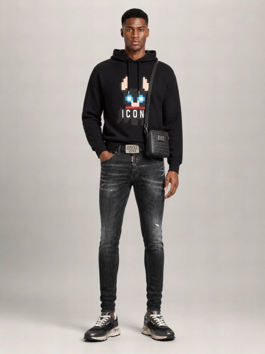 Dsquared2 Cotton Logo Print Hoodie