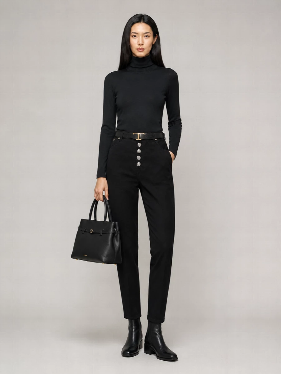 Dondup Velvet-Effect High-Rise Wide-Leg Jeans
